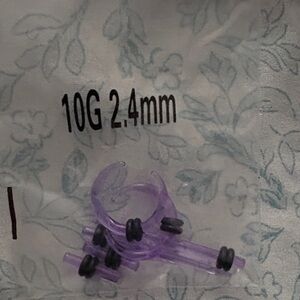 Purple Circular Barbell with Black Accents